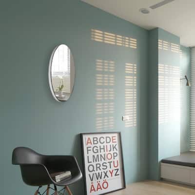 25" Round Mirror Frameless Beveled Wall Mounted Bathroom Mirror