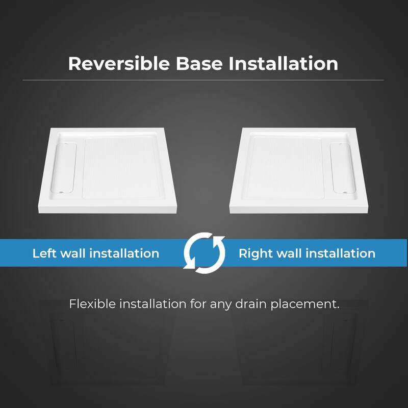 OVE DECORS Adena White Shower Base 60x36 in white