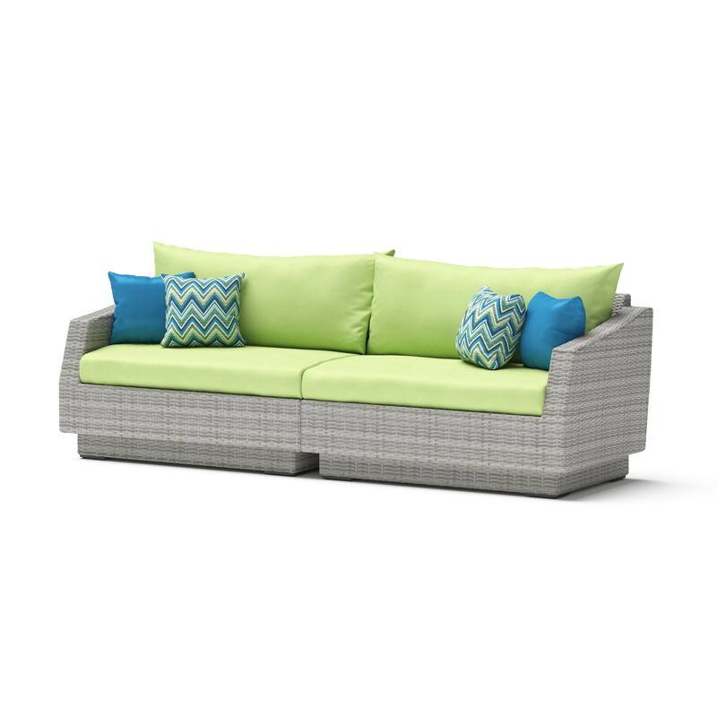 Cannes 8 Piece Sunbrella Outdoor Patio Motion Fire Set