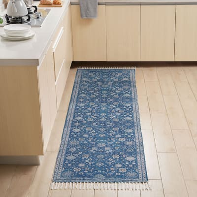 Jessica Simpson Machine Washable, Slip Resistant Accent and Runner Rugs with Fringe
