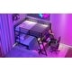 preview thumbnail 5 of 13, Full Size Metal Bunk Bed with Desk, Light, and 2 Drawers, Black