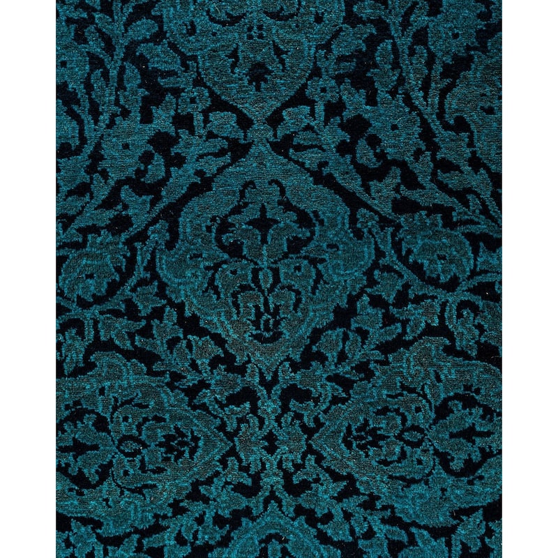 Contemporary Overdyed Wool Hand Knotted Runner - 2' 7" x 19' 9"