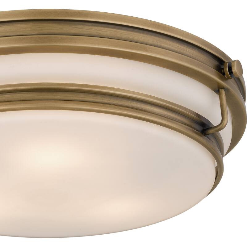 Grafton 3-Light Weathered Brass Flush Mount
