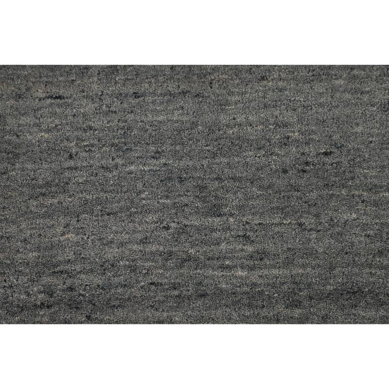 Gray & Green Gabbeh Oriental Area Rug Hand-Knotted Wool Carpet - 7'9"x 9'10"