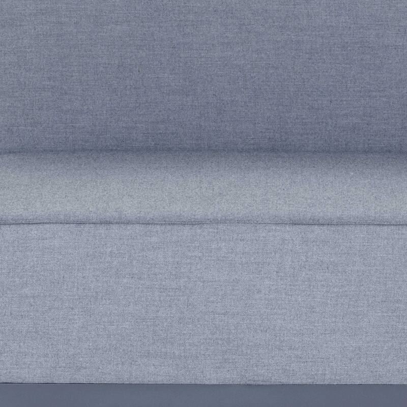 35" Gray and TPU Coating Metal Outdoor Modular with Gray Cushion