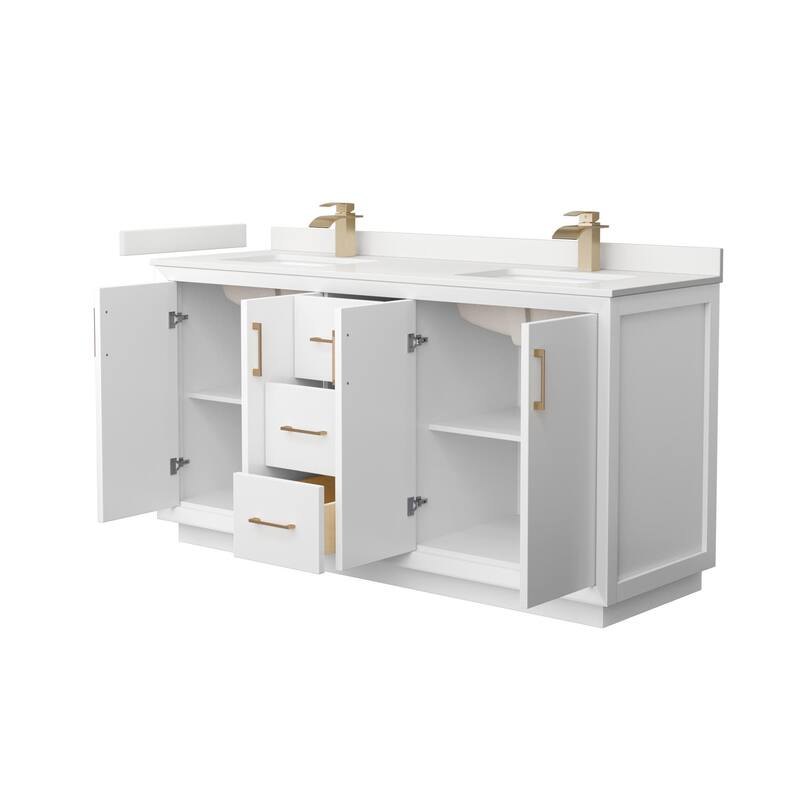 Wyndham Collection WCF414166D-QTZ-UNSMXX Strada 66" Free Standing