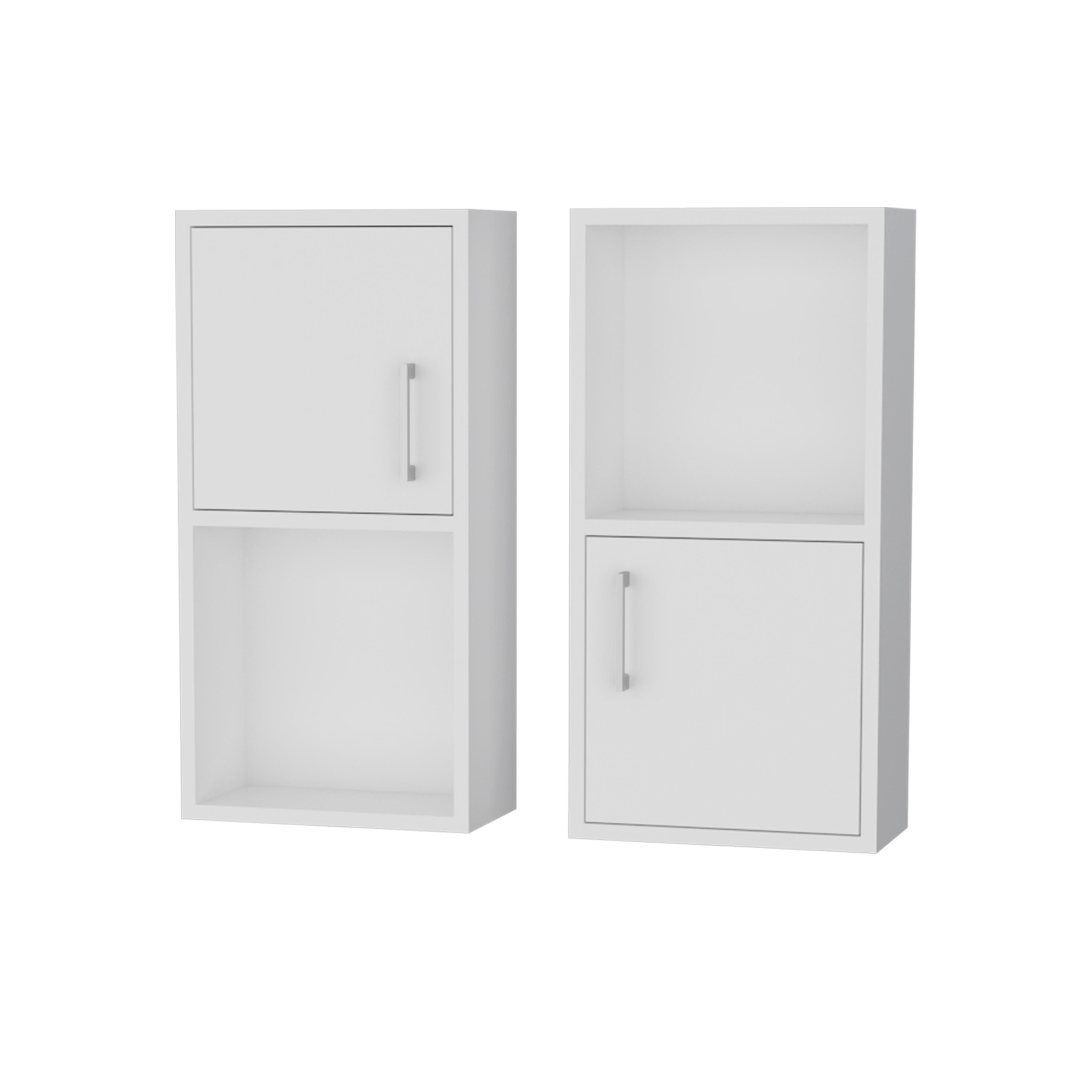 2 Bathroom Medicine Cabinets with Open Shelf
