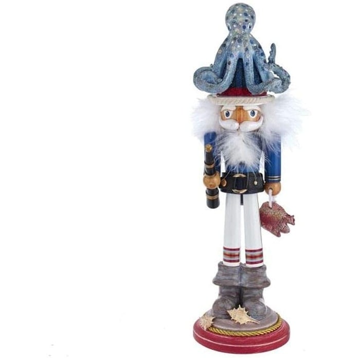 Kurt Adler 18-Inch Hollywood Octopus Hat Nutcracker