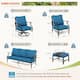 MAISON ARTS 6/7-Piece Patio Conversation Sets, Sofa Set with 2/4 x Single Chairs, 1 x 3-seater Sofa and Coffee Table/Ottomans