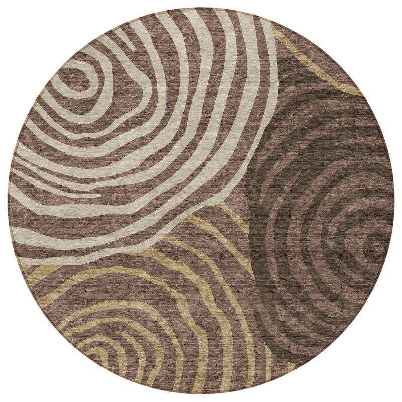 HomeRoots Abstract Transitional Rectangle Outdoor Rug