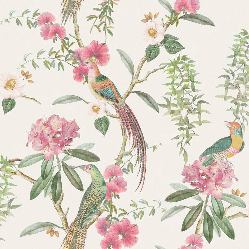 Arthouse Celine Pink Courtyard Garden Wallpaper