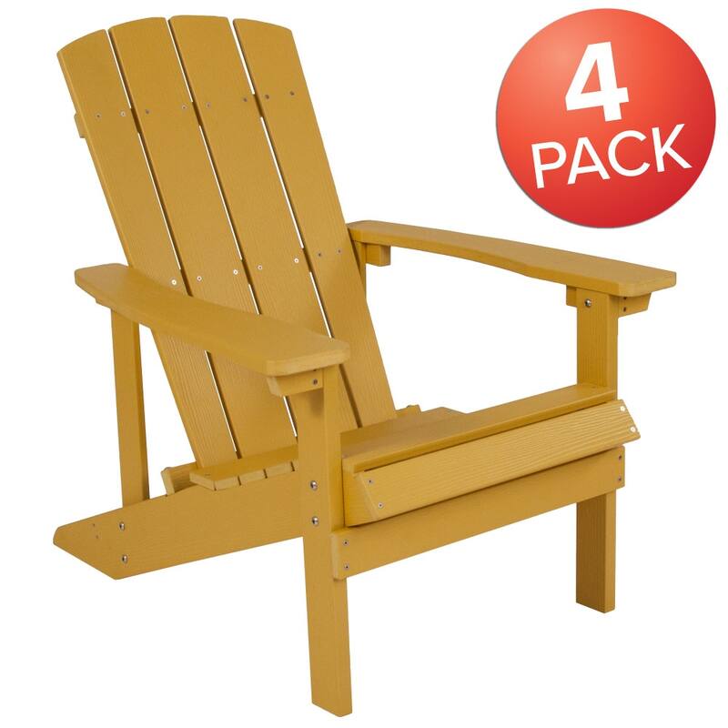 All-weather Poly Resin Wood Outdoor Adirondack Chair (Set of 4)