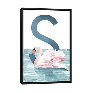 iCanvas "S - Swan" by Goed Blauw Framed - Bed Bath & Beyond - 37203283