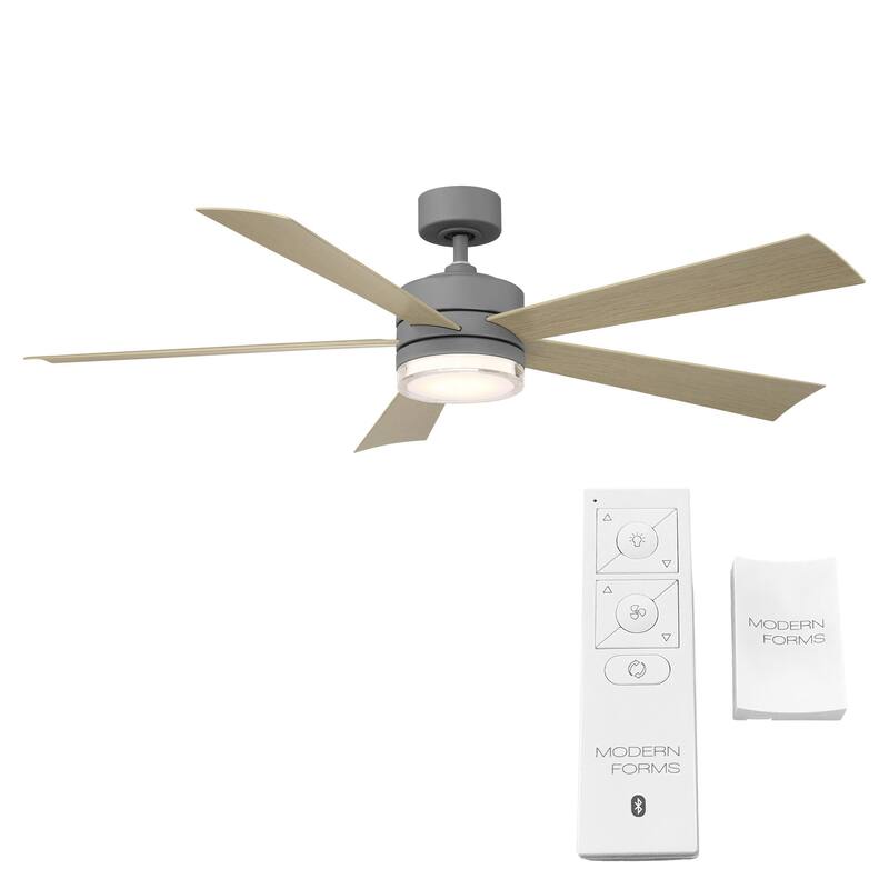 Wynd Indoor and Outdoor 5-Blade Smart Ceiling Fan 60in with 3000K LED Light Kit and Remote Control