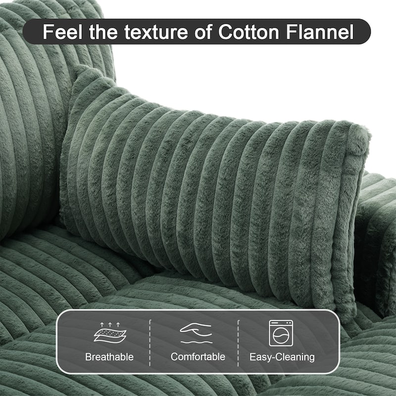 Oversized L-Shape Upholstered Chaise Lounge Sofa Couch