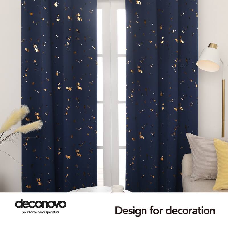 Deconovo Gold Spot Curtain Panel Pair (2 Panel)