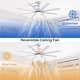 preview thumbnail 71 of 128, Sofucor 52/66/72/76/84Inch Large Ceiling Fan with Dimmable LED Light ,Remote&APP Control,8 Blades for Large Living Room,Porch