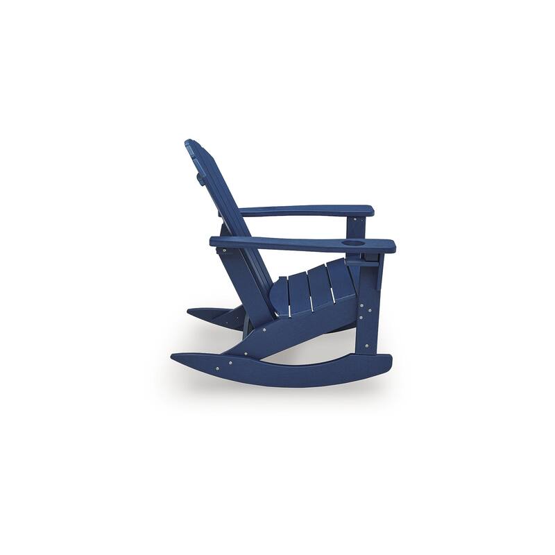 Signature Design by Ashley Sundown Treasure Blue Outdoor Rocking Chair - 31.25" W x 35.25" D x 37.13" H