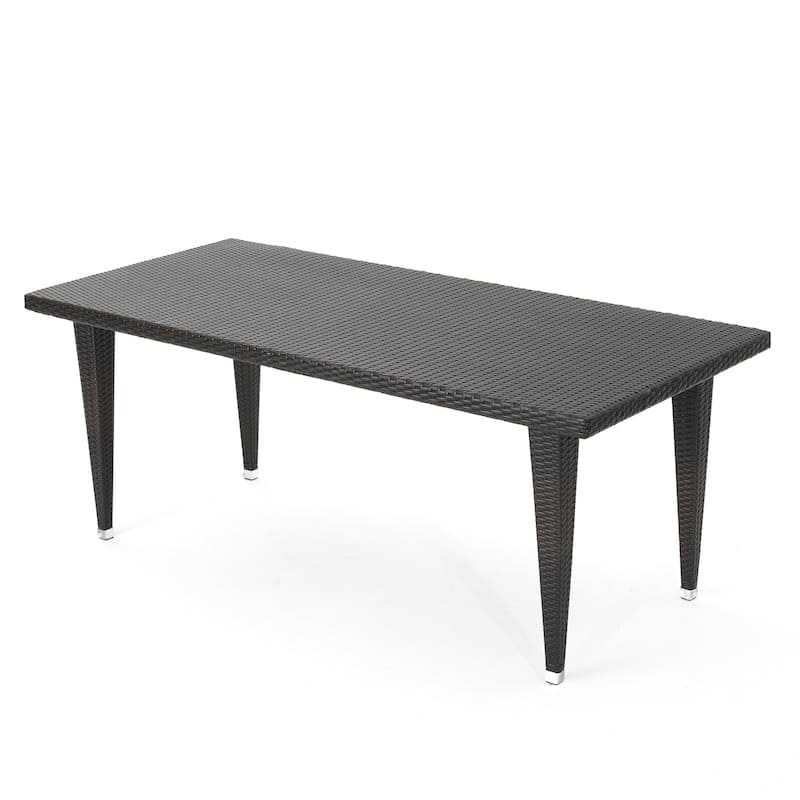 Dominica Outdoor 73.5-inch Rectangular Wicker Dining Table by Christopher Knight Home - 73.50 x 33.50 x 29.00