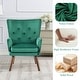 preview thumbnail 5 of 18, Modern Upholstered Velvet Wingback Accent Arm Chair, Set of 2 - 36.6" H x 28" W x 28.4" D