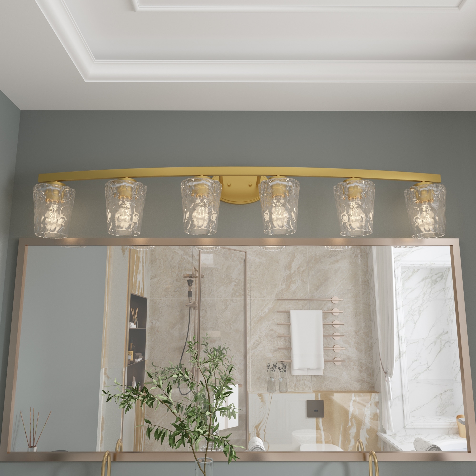 Acroma Modern Bathroom Vanity Light Art Glass Wall Sconce