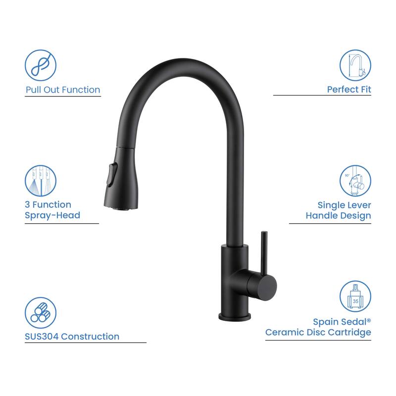 Single Handle Pull Down Kitchen Faucet