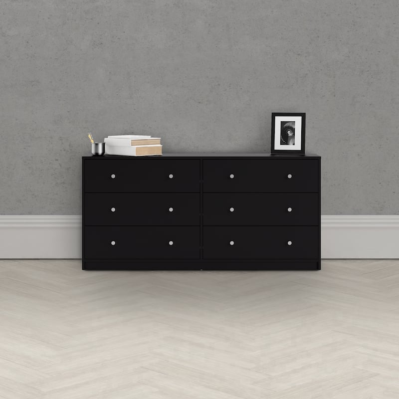 Porch & Den Zoe 6-drawer Double Dresser - Black