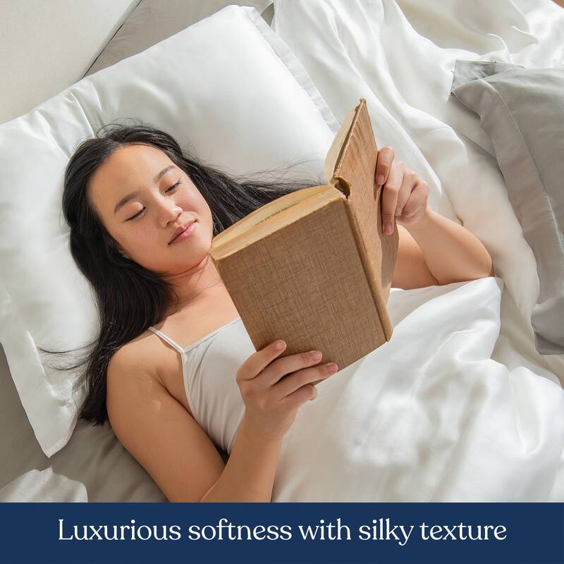 Delara 100% Eucalyptus Lyocell Tencel Fitted Sheet & Pillowcases, Naturally Cooling, Moisture-Wicking, Smooth & Breathable