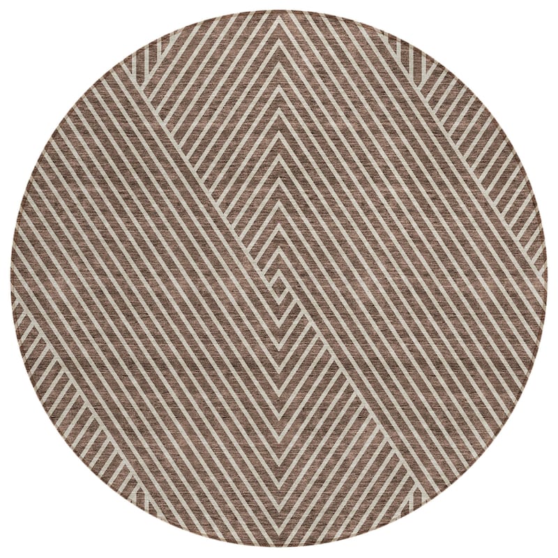 HomeRoots Geometric Transitional Rectangle Outdoor Rug