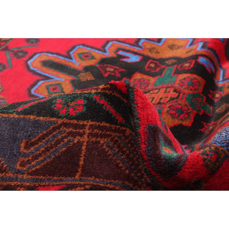 ECARPETGALLERY Hand-knotted Teimani Red Wool Rug - 2'11 x 4'7