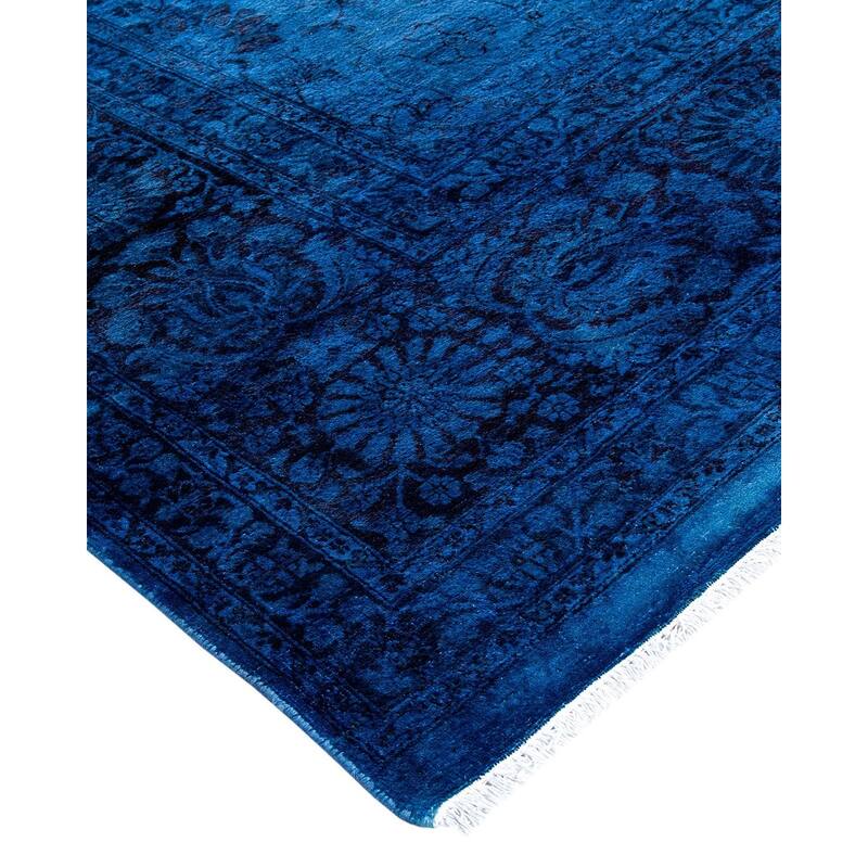 Vibrance, One-of-a-Kind Hand-Knotted Area Rug - Purple, 9' 0" x 11' 7" - 9' 0" x 11' 7"