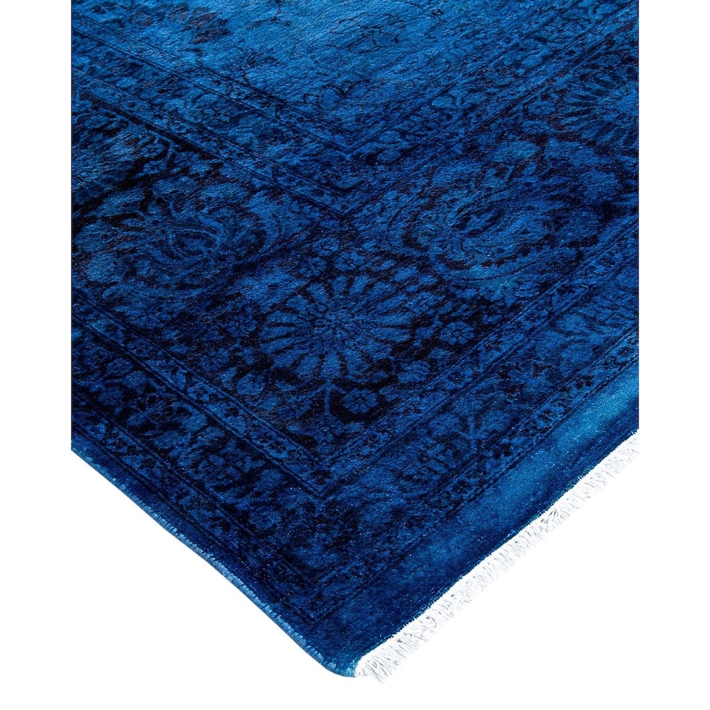 Vibrance, One-of-a-Kind Hand-Knotted Area Rug - Purple, 9' 0" x 11' 7" - 9' 0" x 11' 7"