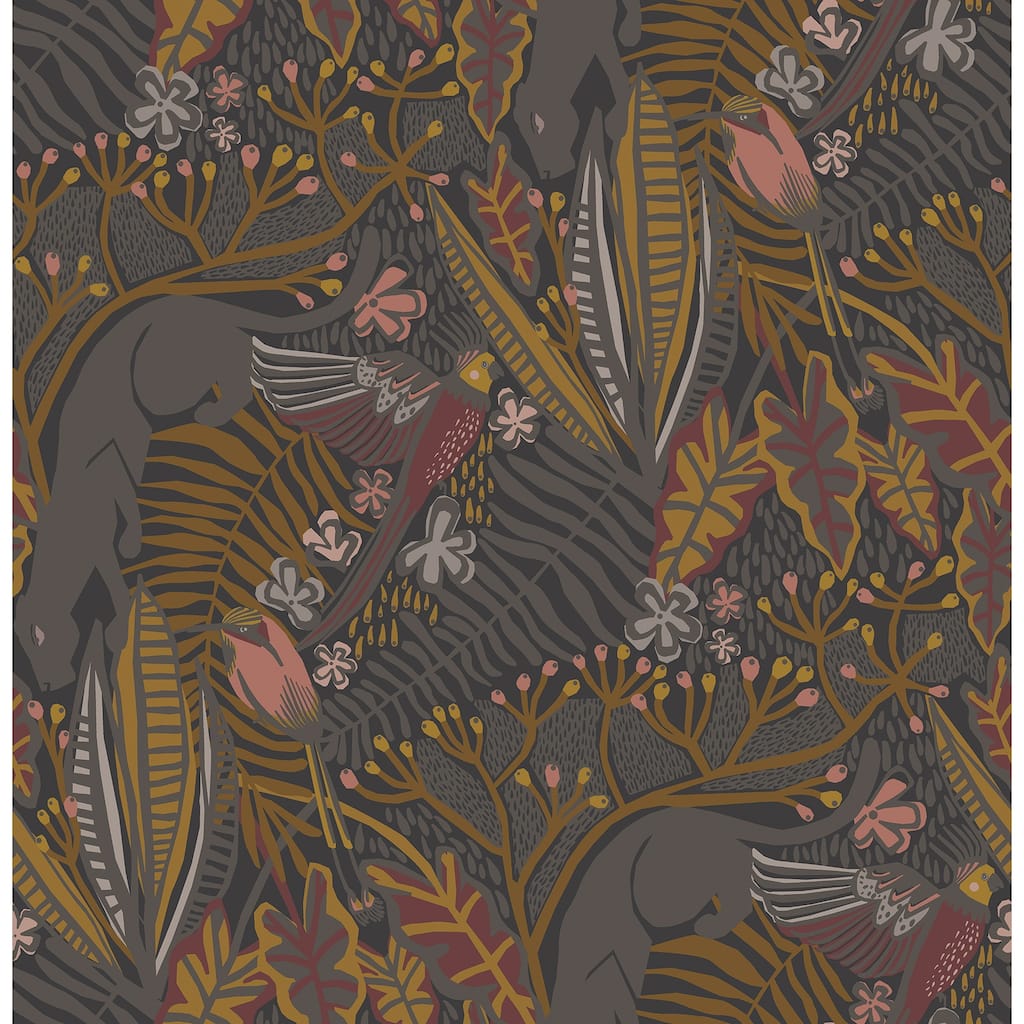 Pip & Lo Gold Cranberry Poise Peel & Stick Wallpaper