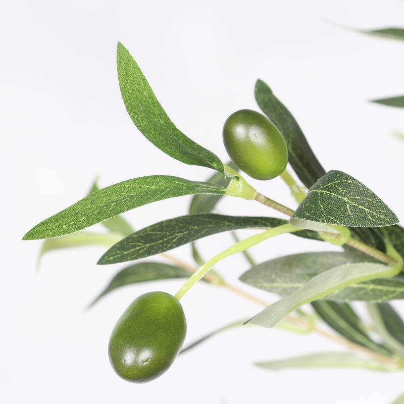 6FT Artificial Olive Tree in Black Plastic Pot, 1pc/set