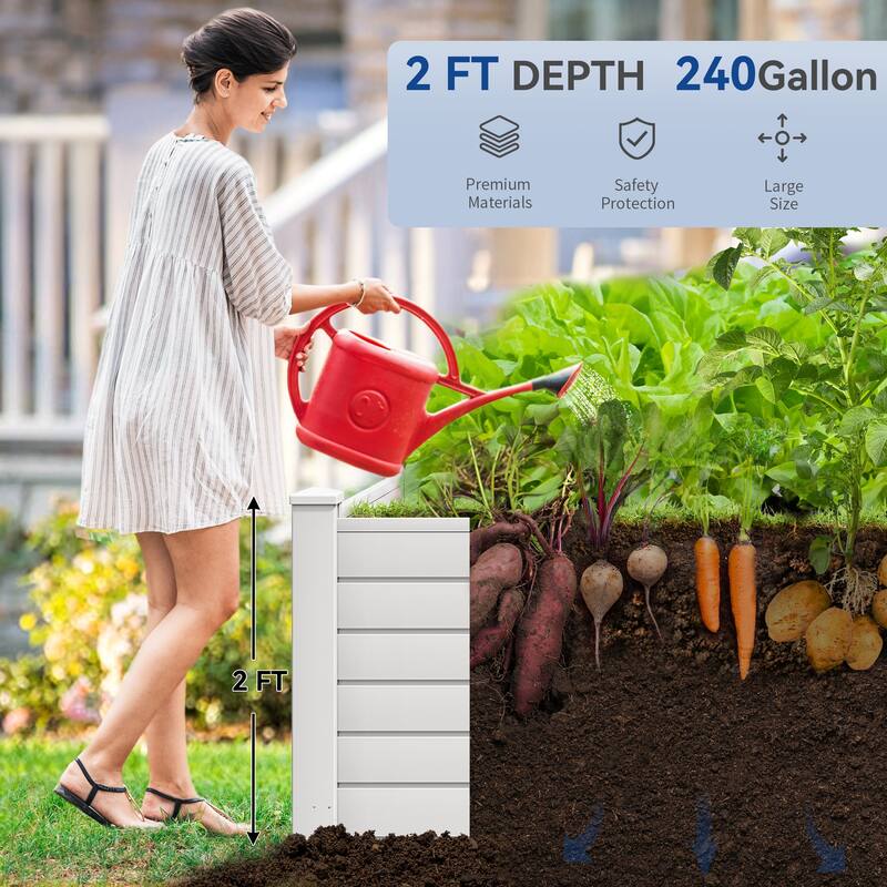 Moasis 4x4x2 FT Resin Raised Garden Bed