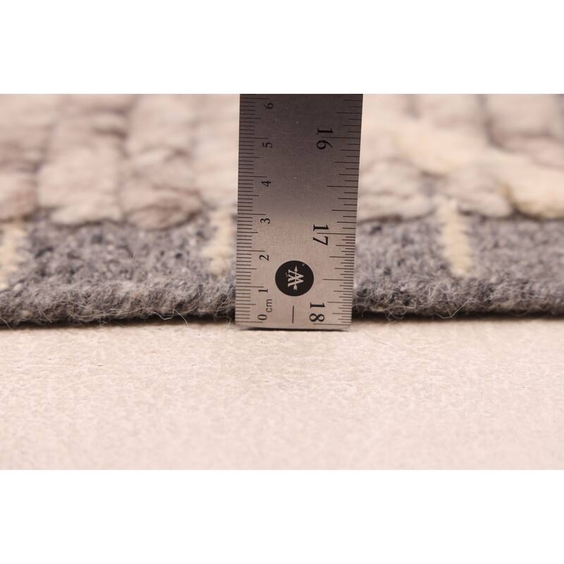 ECARPETGALLERY Hand-knotted Looma Grey Wool Rug - 8'3 x 10'0