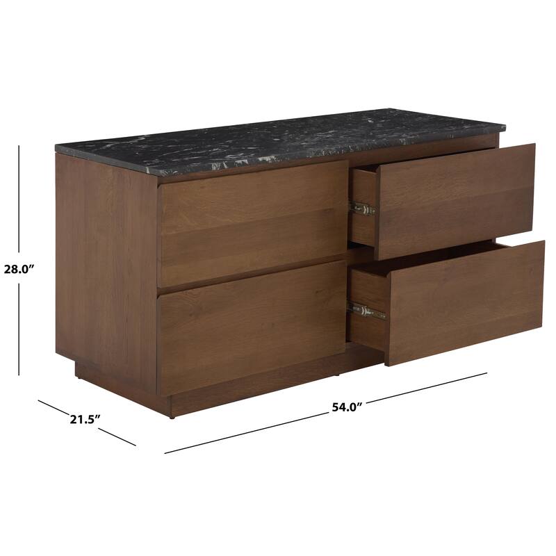 SAFAVIEH Couture Lilybelle Marble Top 4-Drawer Dresser