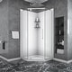preview thumbnail 1 of 4, Lordear Shower Door 34-1/8" x 72" Semi-Frameless Neo-Angle Hinged Shower Enclosure