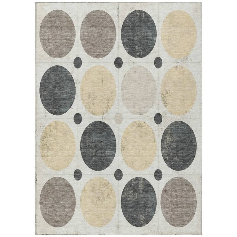 HomeRoots Geometric Transitional Rectangle Outdoor Rug