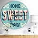 preview thumbnail 7 of 8, Designart 'Home Sweet Home Old Metal Style' Oversized Quote Wall CLock 23 in. wide x 23 in. high