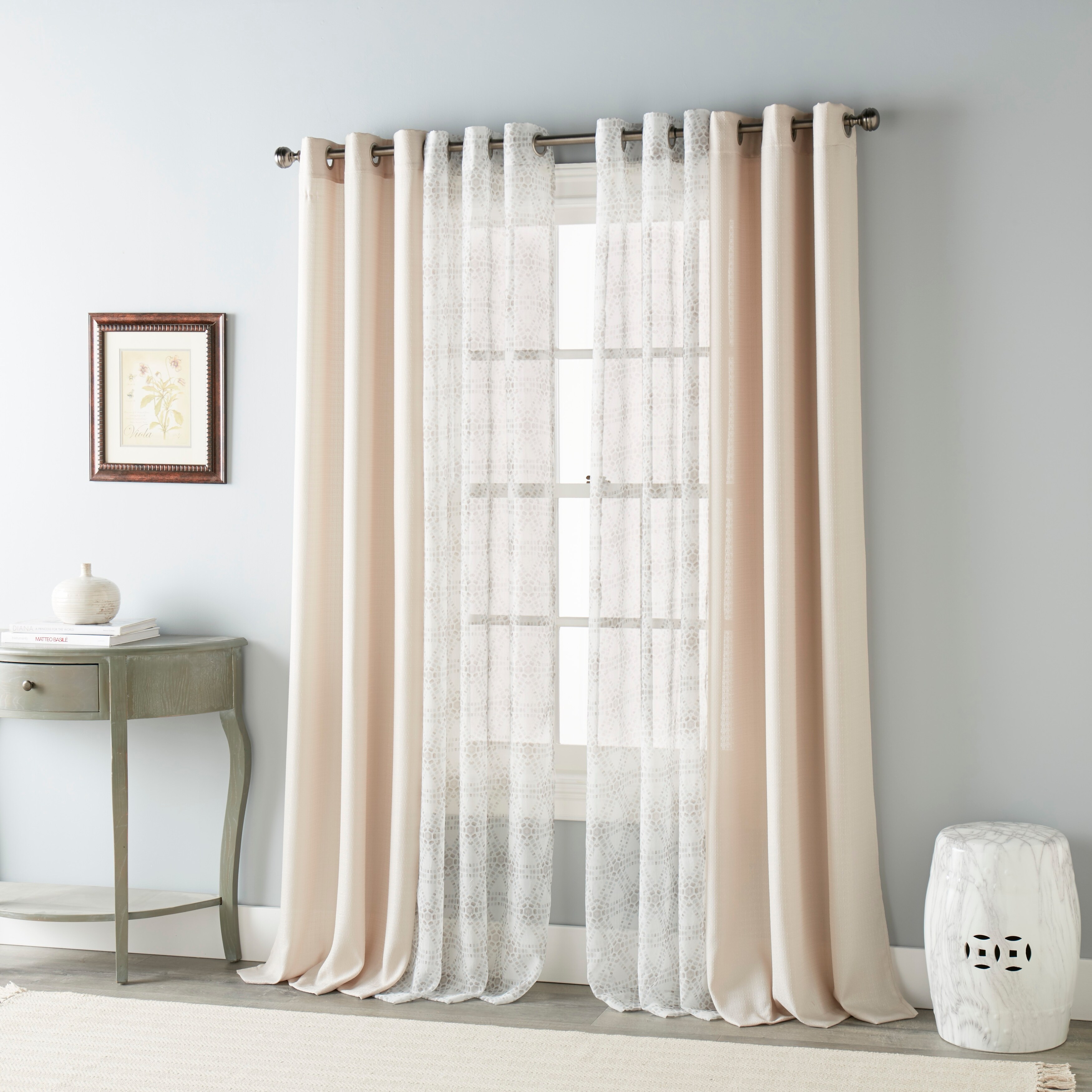 Nanshing Ayrina Grommet 4-Piece Curtain Panel Set - 35 x 84"