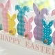 preview thumbnail 10 of 16, Glitzhome Easter Wooden/Metal Tulips/Bunny Family Spring Theme Table Decor