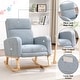 preview thumbnail 10 of 126, HOMYKA Rocking Chair for Nursery with Footrest