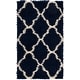 preview thumbnail 148 of 162, SAFAVIEH Dallas Shag Giusy Trellis 1.5-inch Thick Rug 3' x 5' - Navy/Ivory - Rectangle