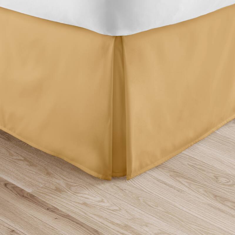 Becky Cameron Pleated 14-inch Drop Bed Skirt - Full - Gold