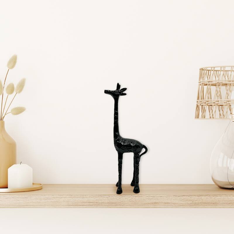 Decorative Handmade Aluminum 13 inch Giraffe Sculpture - 4.5 x 2 x 13 in