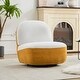 preview thumbnail 12 of 47, 2-Piece Chenille Color Blocking Swivel Chairs Set