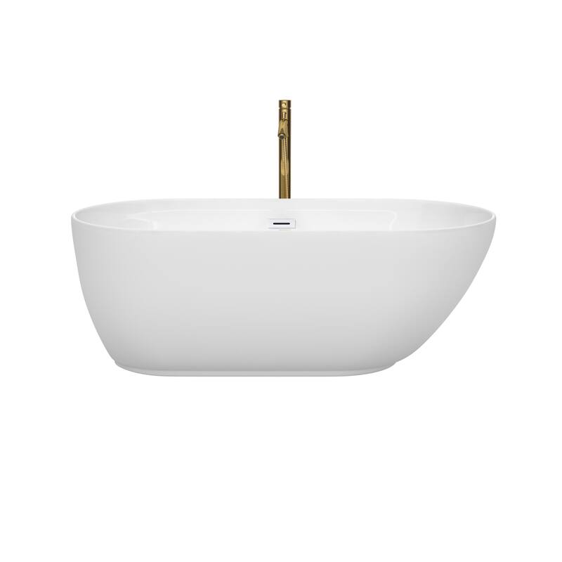 Wyndham Collection Melissa 60" Free Standing Acrylic Soaking Tub with