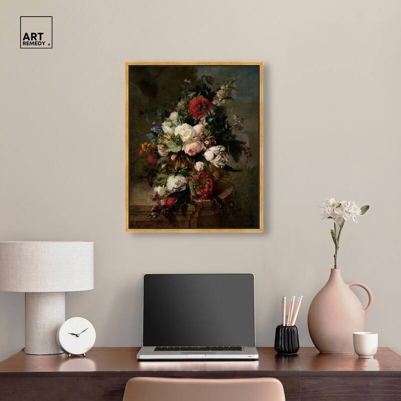 Still Life with Flowers 1789 Canvas by Art Remedy