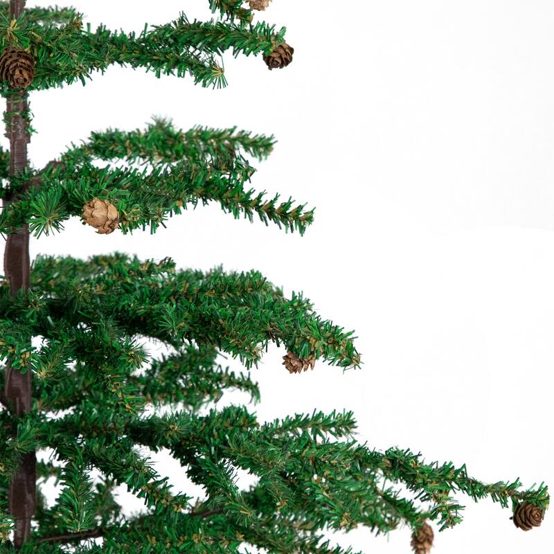 Medium Artificial Christmas Tree with Mini Pine Cones in Burlap Base - 3' - Unlit - 3 Foot